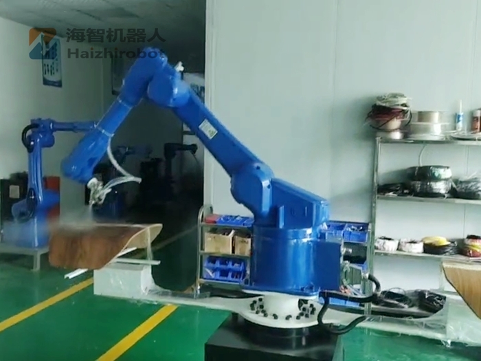 家具椅子板噴涂機(jī)器人模擬運行！